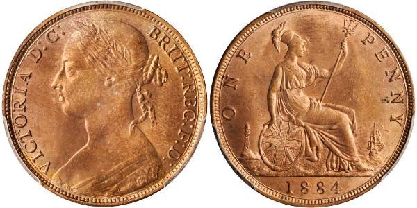 1 Пенни Соединённое королевство Великобритании и Ирландии (1801-1922) Медь Виктория (1819 - 1901)