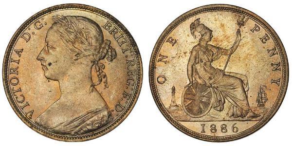 1 Пенни Соединённое королевство Великобритании и Ирландии (1801-1922) Медь Виктория (1819 - 1901)