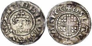 1 Пенни Королевство Англия (927-1649,1660-1707) Серебро Генрих II (1133 - 1189)