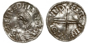 1 Пенни Королевство Англия (927-1649,1660-1707) Серебро Aethelred II (968 - 1016)