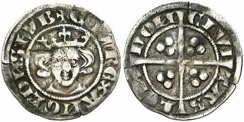 1 Пенни Королевство Англия (927-1649,1660-1707) Серебро Эдуард I (1239 - 1307)