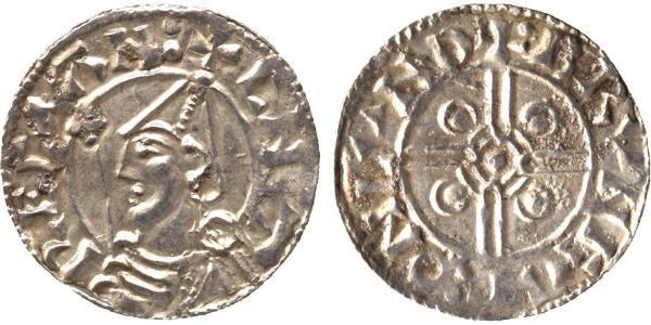 1 Пенни Королевство Англия (927-1649,1660-1707) Серебро Cnut (985 -1035)