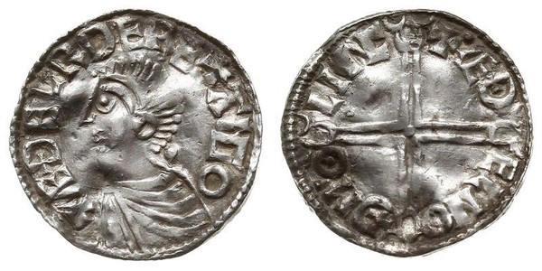 1 Пенни Королевство Англия (927-1649,1660-1707) Серебро Aethelred II (968 - 1016)