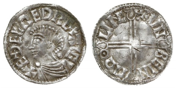 1 Пенни Королевство Англия (927-1649,1660-1707) Серебро Aethelred II (968 - 1016)