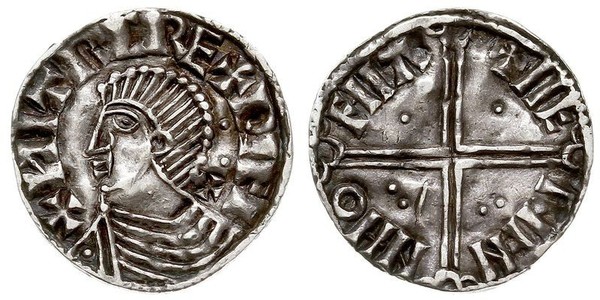 1 Пенни Королевство Англия (927-1649,1660-1707) Серебро Aethelred II (968 - 1016)