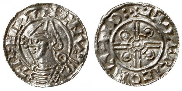 1 Пенни Королевство Англия (927-1649,1660-1707) Серебро Cnut (985 -1035)
