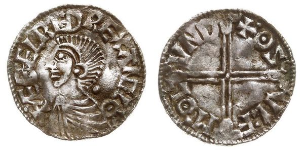 1 Пенни Королевство Англия (927-1649,1660-1707) Серебро Aethelred II (968 - 1016)