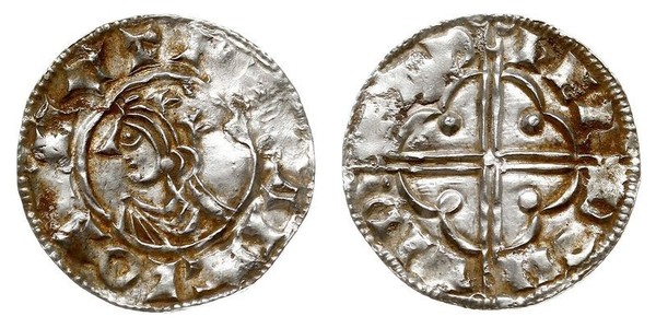 1 Пенни Королевство Англия (927-1649,1660-1707) Серебро Cnut (985 -1035)