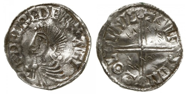 1 Пенни Королевство Англия (927-1649,1660-1707) Серебро Aethelred II (968 - 1016)