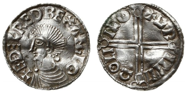 1 Пенни Королевство Англия (927-1649,1660-1707) Серебро Aethelred II (968 - 1016)