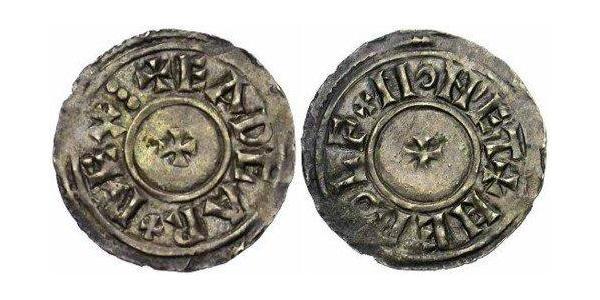 1 Пенни Королевство Англия (927-1649,1660-1707) Серебро Эдгар (943-975)