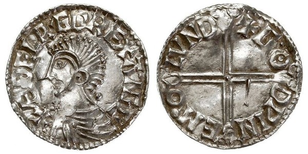 1 Пенни Королевство Англия (927-1649,1660-1707) Серебро Aethelred II (968 - 1016)