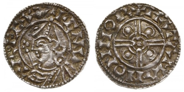 1 Пенни Королевство Англия (927-1649,1660-1707) Серебро Cnut (985 -1035)