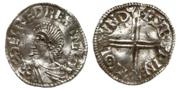 1 Пенни Королевство Англия (927-1649,1660-1707) Серебро Aethelred II (968 - 1016)