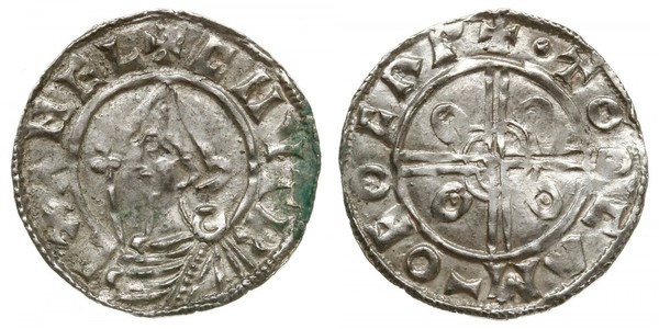 1 Пенни Королевство Англия (927-1649,1660-1707) Серебро Cnut (985 -1035)