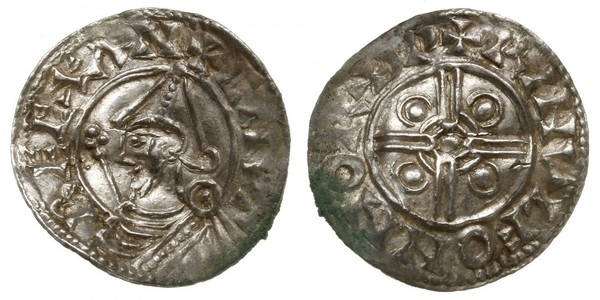 1 Пенни Королевство Англия (927-1649,1660-1707) Серебро Cnut (985 -1035)