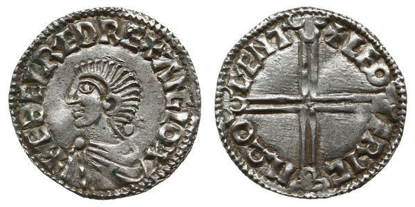 1 Пенни Королевство Англия (927-1649,1660-1707) Серебро Aethelred II (968 - 1016)