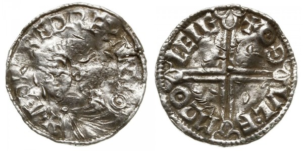 1 Пенни Королевство Англия (927-1649,1660-1707) Серебро Aethelred II (968 - 1016)