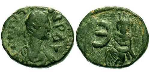 1 Пентанумиум Византийская империя (330-1453) Бронза Юстин I (450-527)