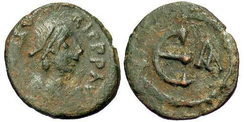 1 Пентанумиум Византийская империя (330-1453) Бронза Маврикий (539-602)