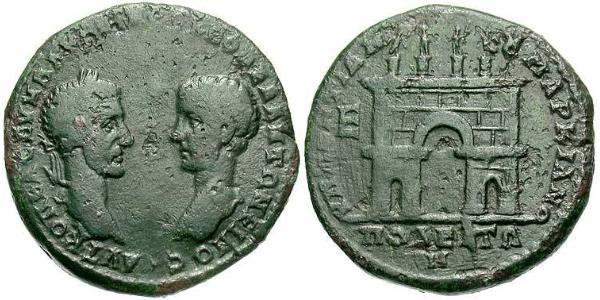 1 Пентассарион Римская империя (27BC-395) Бронза Макрин (165-218)
