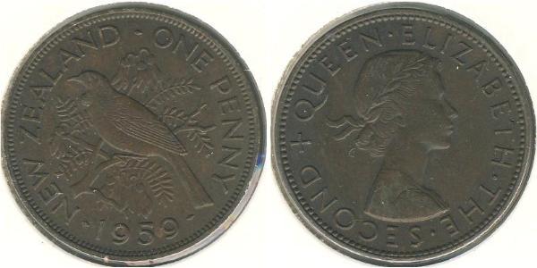 1 Пені Нова Зеландія Бронза Єлизавета II (1926-2022)