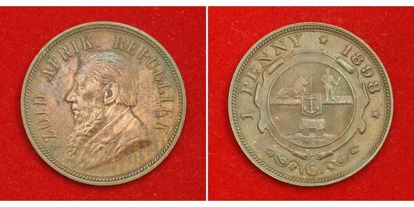 1 Пені Південно-Африканська Республіка Бронза Поль Крюгер (1825 - 1904)