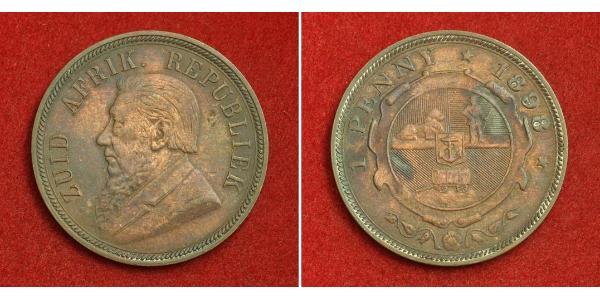 1 Пені Південно-Африканська Республіка Бронза Поль Крюгер (1825 - 1904)