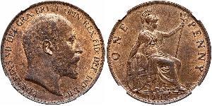 1 Пені Сполучене королівство Великобританії та Ірландії (1801-1922) Бронза Едвард VII (1841-1910)