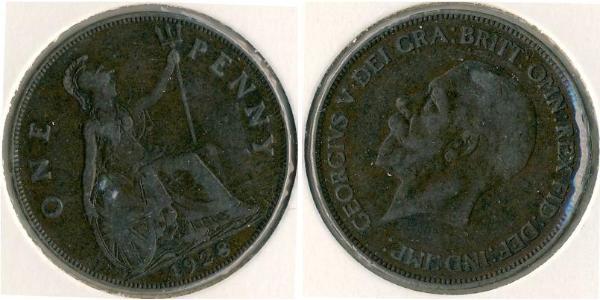 1 Пені Сполучене королівство Великобританії та Ірландії (1801-1922) Бронза Георг V (1865-1936)