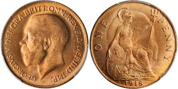 1 Пені Сполучене королівство Великобританії та Ірландії (1801-1922) Бронза Георг V (1865-1936)
