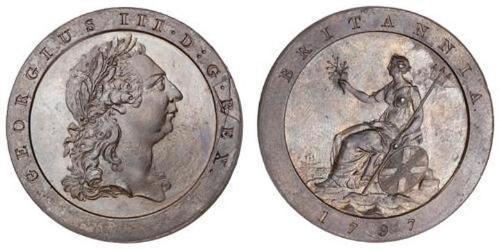 1 Пені Королівство Великобританія (1707-1801) Мідь Георг III (1738-1820)