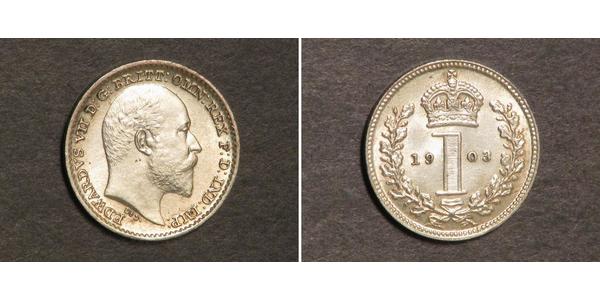 1 Пені Велика Британія  Срібло Едвард VII (1841-1910)