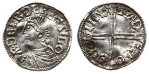 1 Пені Королівство Англія (927-1649,1660-1707) Срібло Aethelred II (968 - 1016)