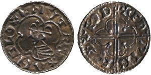 1 Пені Королівство Англія (927-1649,1660-1707) Срібло Cnut (985 -1035)