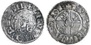 1 Пені Королівство Англія (927-1649,1660-1707) Срібло Cnut (985 -1035)
