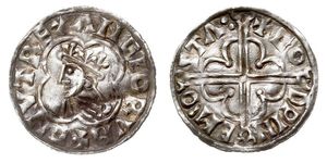 1 Пені Королівство Англія (927-1649,1660-1707) Срібло Cnut (985 -1035)