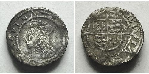 1 Пені Королівство Англія (927-1649,1660-1707) Срібло Єлизавета I (1533-1603)