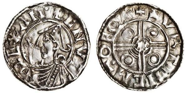 1 Пені Королівство Англія (927-1649,1660-1707) Срібло Cnut (985 -1035)