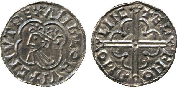1 Пені Королівство Англія (927-1649,1660-1707) Срібло Cnut (985 -1035)