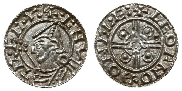 1 Пені Королівство Англія (927-1649,1660-1707) Срібло Cnut (985 -1035)