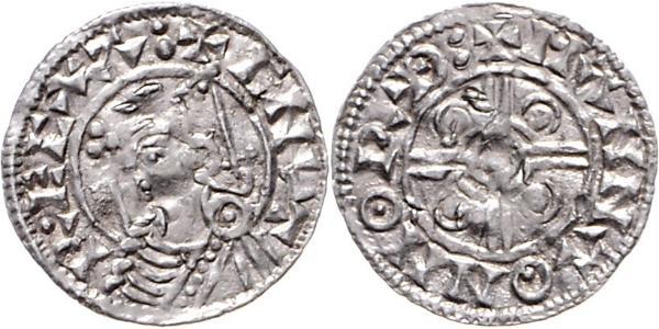 1 Пені Королівство Англія (927-1649,1660-1707) Срібло Cnut (985 -1035)