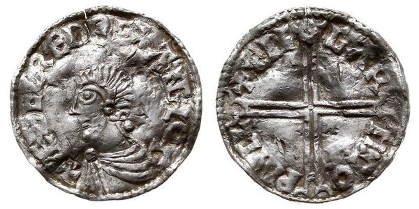 1 Пені Королівство Англія (927-1649,1660-1707) Срібло Aethelred II (968 - 1016)