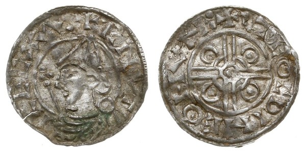 1 Пені Королівство Англія (927-1649,1660-1707) Срібло Cnut (985 -1035)