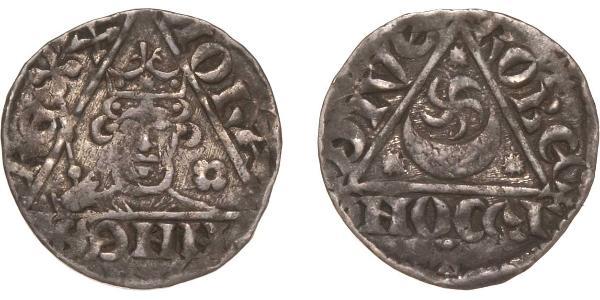 1 Пені Лордство Ірландія (1171-1541) Срібло Іоанн Безземельний (1167-1216)