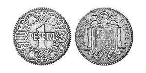 1 Песета Франкистская Испания (1936 - 1975) Алюминий/Бронза 