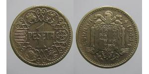 1 Песета Франкистская Испания (1936 - 1975) Алюминий/Бронза 