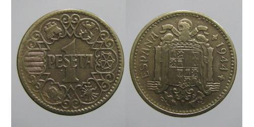 1 Песета Франкистская Испания (1936 - 1975) Алюминий/Бронза 
