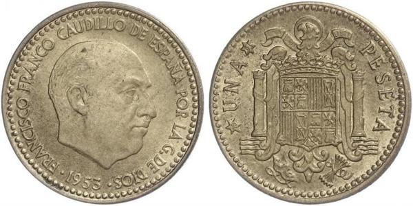 1 Песета Франкистская Испания (1936 - 1975) Алюминий/Бронза Франко, Франсиско(1892 – 1975)
