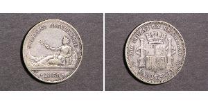 1 Песета Первая Испанская Республика (1873 - 1874) Серебро 